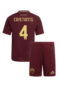 AS Roma Bryan Cristante #4 Jalkapallovaatteet Lasten Kotipeliasu 2024-25 Lyhythihainen (+ Lyhyet housut)